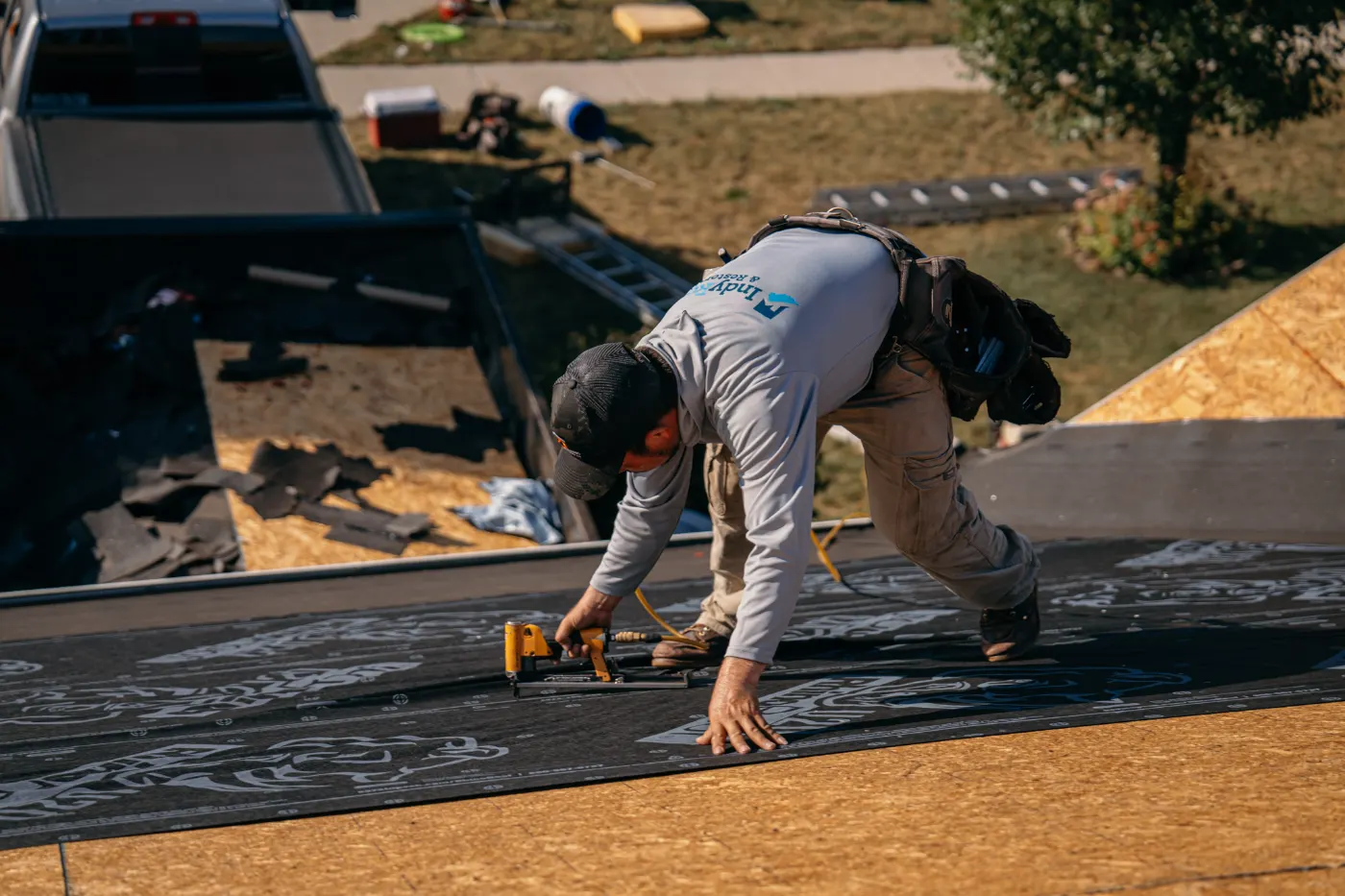 Roof inspection documented on a Lawrence home